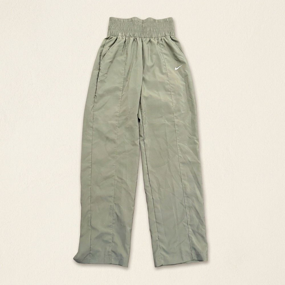 Nike Sportswear Essential High Rise Woven Wide Leg Pants Sage Green FB5018 XS